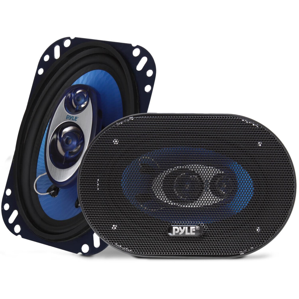 Pyle 3-Way Car Speakers, 240-Watt Car Door Speakers, 10 X 15Cm Universal Car Stereo Speakers, Triaxial Loud Audio Car Speaker, Quick Replacement Spea 5004445036049