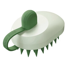 (Green) Brosse peigne multifonctionnelle ABS pour shampoing sec et humide, avec forme mousse, pour salle de bain