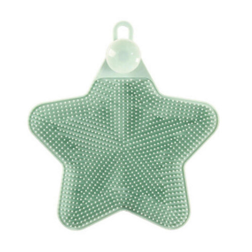(Green, Pentagram) Silikon diskborste mångsidig dubbelsidig svampgrytskrubber för hemmet