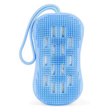 (Blue) Set aus weichen Silikon-Peelingschwämmen für den Körper – Peeling-Duschbürste für Rückenmassage und Badreinigung