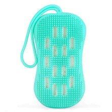 (Green) Set aus weichen Silikon-Peelingschwämmen für den Körper – Peeling-Duschbürste für Rückenmassage und Badreinigung