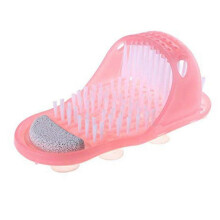 (Pink) Brosse de douche pour les pieds, chausson Ă poils souples pour le nettoyage des pieds