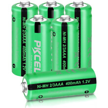 Solar Light Batteries, 2/3AAA 1.2V 400mAh NIMH Rechargeable Battery, for Garden Lights,Decoration Lights, 4 Packs, PKCELL