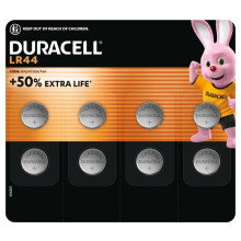 DURACELL LR44 (8 Pack) Specialty Alkaline Battery 1.5V (A76)– +50% EXTRA LIFE– For Thermometers, Flashlights, Watches, Security Systems & Medical