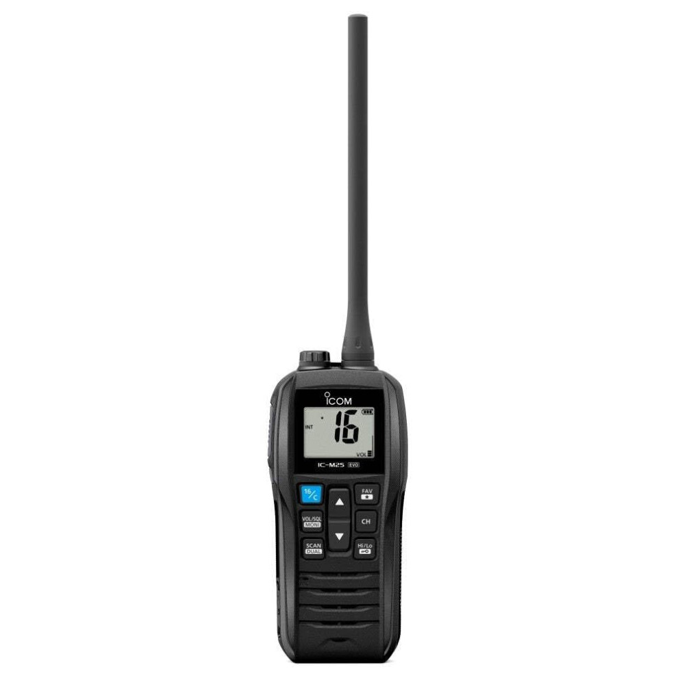 Icom Ic-M25 Euro Evo Marine Vhf Radio Â Slim, Floating & Waterproof With Usb-C Charging | Handheld Marine Two-Way Radio, Long Battery Life Â For S 5009743290223