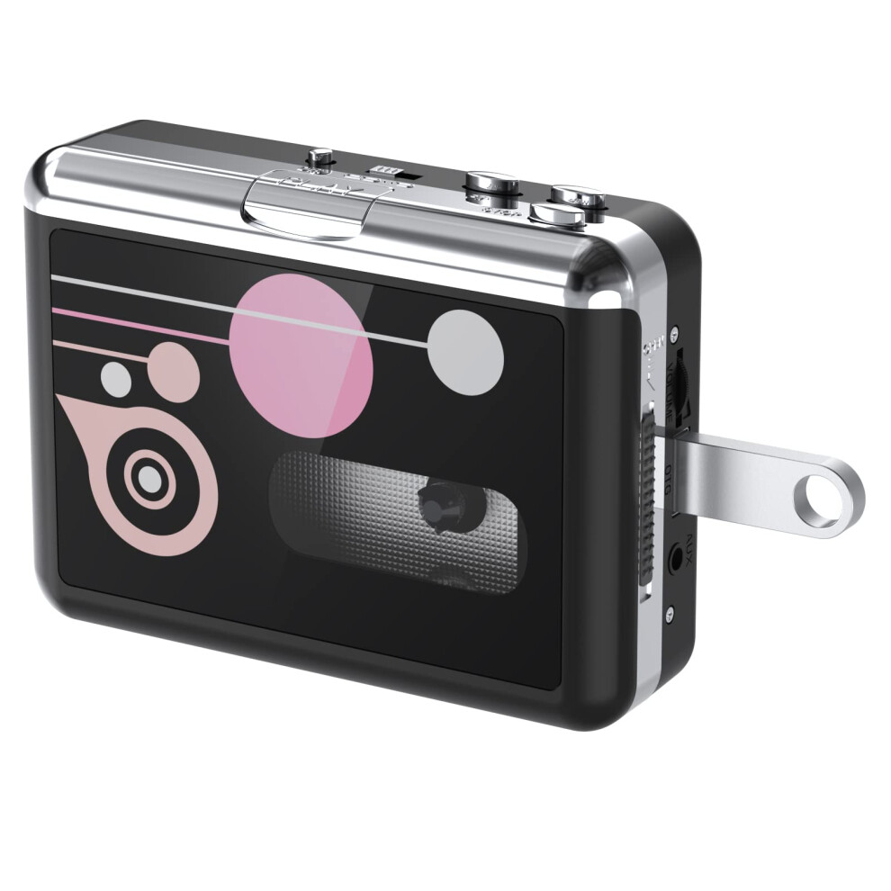 Portable Cassette Player & Tape Converter - Converts Cassettes To Mp3 Audio Via Usb Drive - No Computer Required (Black) Black 5002417190140