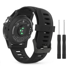 MoKo Watch Band Compatible with Garmin Fenix 3, Sport Soft Silicone Replacement Watch Strap fit Fenix 3 HR/Fenix 5X/5X Plus/D2 Delta PX/D2 Charlie/Ta