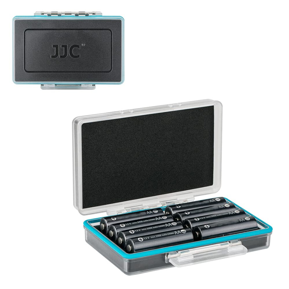 Jjc 8 Slots Hard Plastic Batteries Storage Box For 8 Aa 14500 Batteries 5000599489656