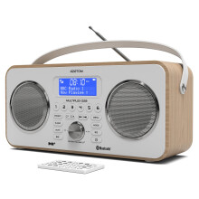 DAB/DAB+ & FM Portable Digital Radio | Bluetooth | Remote Control | Rechargeable Battery | Dual Alarms & Sleep Timer | Perfect for Home, Office or Out