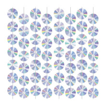 8 Pcs CD Disco Banners Retro 90s Theme CDs Paper Cutouts Hanging Swirl Ceiling Y2K Early 2000s Party Decorations 50s