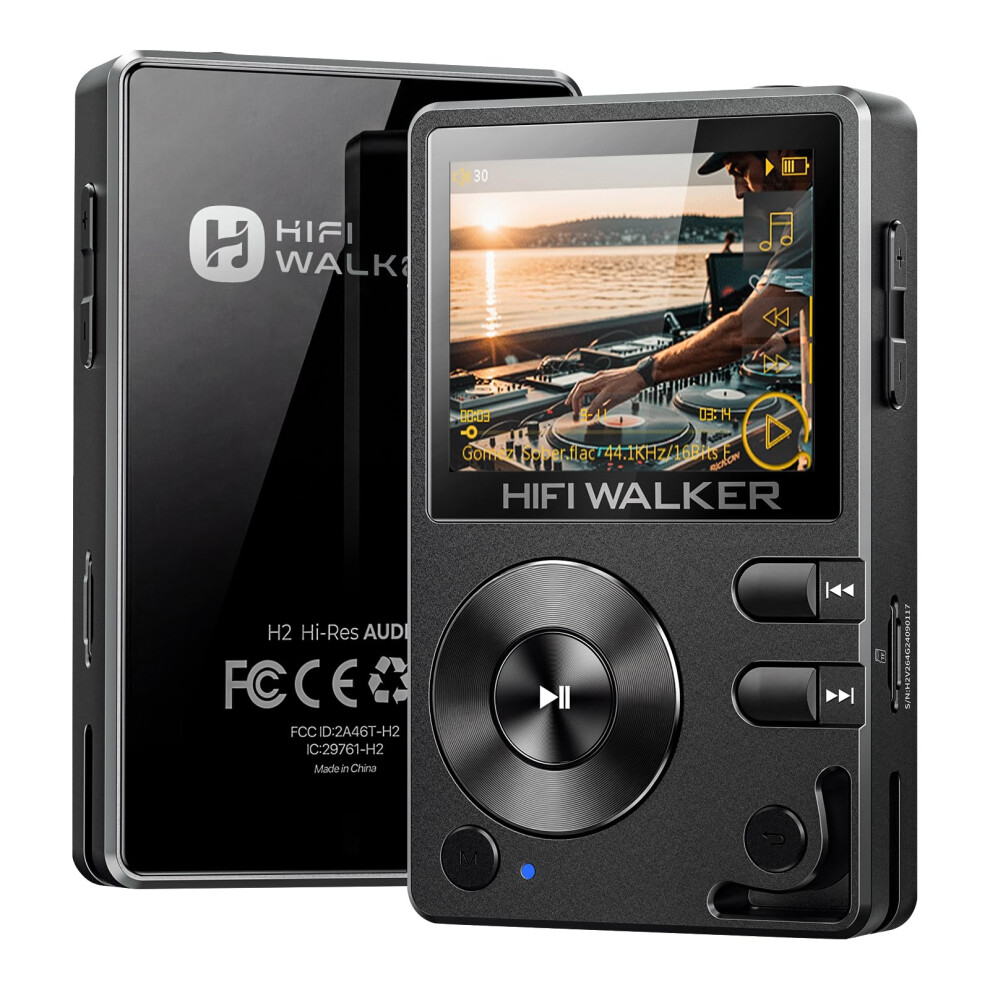 Hifi Walker H2 Mp3 Player Â High Res Audio Dap With Bluetooth5.2, Lossless Music Player, Dsd Dac Support, Portable Flac Player With Line Out, 64Gb M 5002063395449