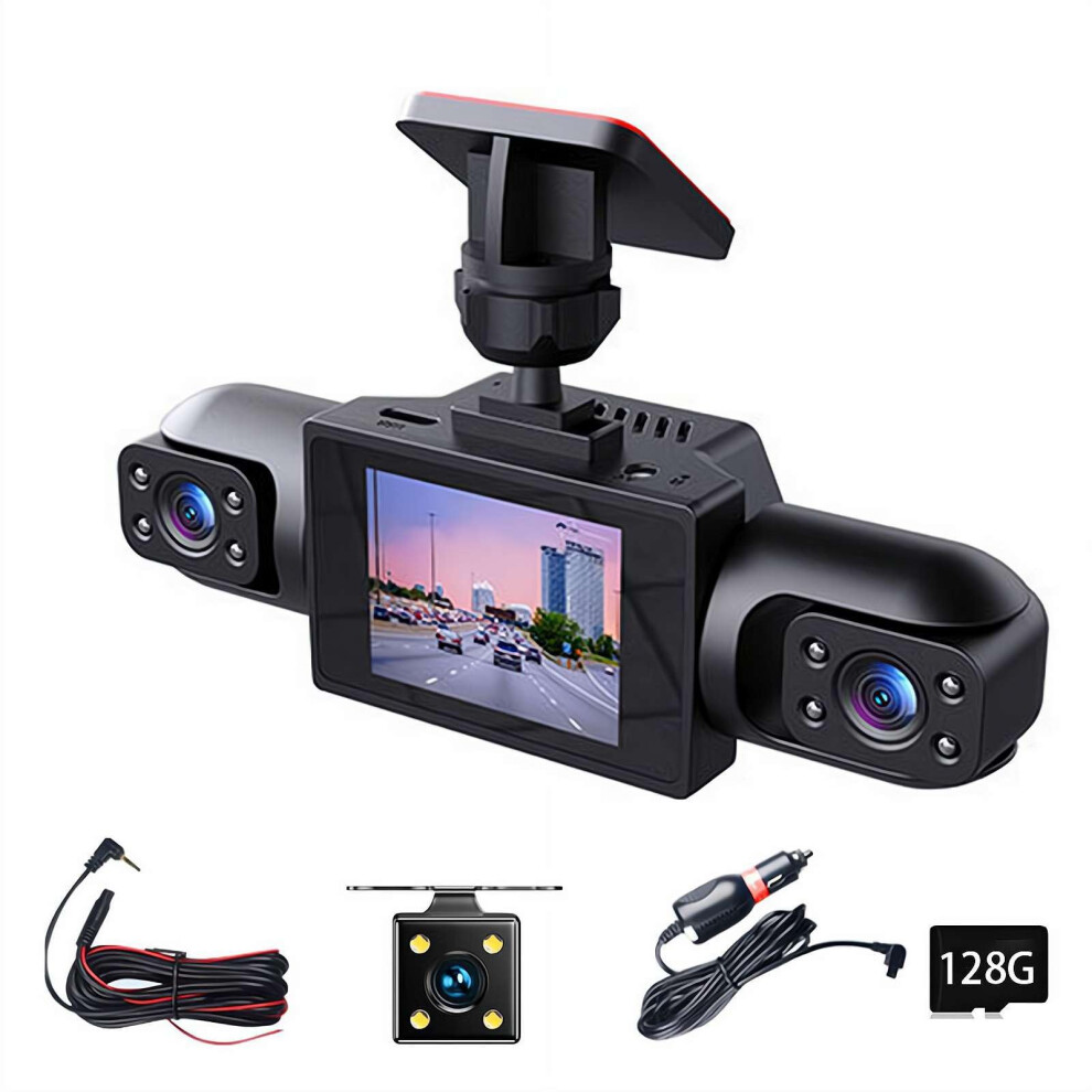 Dashcam Front And Rear Camera System,360 4-Channel Full Coverage Dash Cam,Rechargeable 1080P Dash Cam No Wires,App Control Dashs Cams With Adjustabl 5001683473667