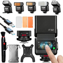 Godox iT32 TTL Camera Flash with X5L Trigger for LEICA, 2.4G HSS 1/8000s, Auto/Manual/Multi Modes, Built-in Battery, Touchscreen