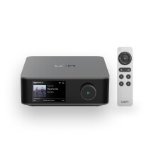 WiiM Amp Ultra with Voice Remote 2 | 100W Streaming Amplifier with Premium ESS ES9039Q2M DAC & Dual TI TPA3255 Amps | Built-in RoomFit EQ & Touchscre