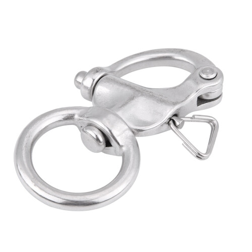76mm 316 Stainless Steel Snap Shackle Pair 2