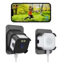 ANYQOO 2 Pack Window Cameras, 2K 3MP Safe View Security Camera with Anti-Reflection Night Vision Through Window for Home Security Street & Driveway,