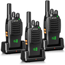 Retevis H777H Walkie Talkie 3er Set, Rechargeable Two Way Radio with Hidden Screen, 3-Pack, USB-C, 19H Battery, 9-Level Noise Reduction, VOX Hands Fr