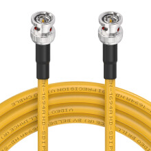 Superbat 3G/6G/12G SDI Cable 5m BNC Male to Male Belden 1694A(Yellow) SDI Video Cable 75ohm for HD Camera CCTV Monitor Video Equipment Supports HD-SD