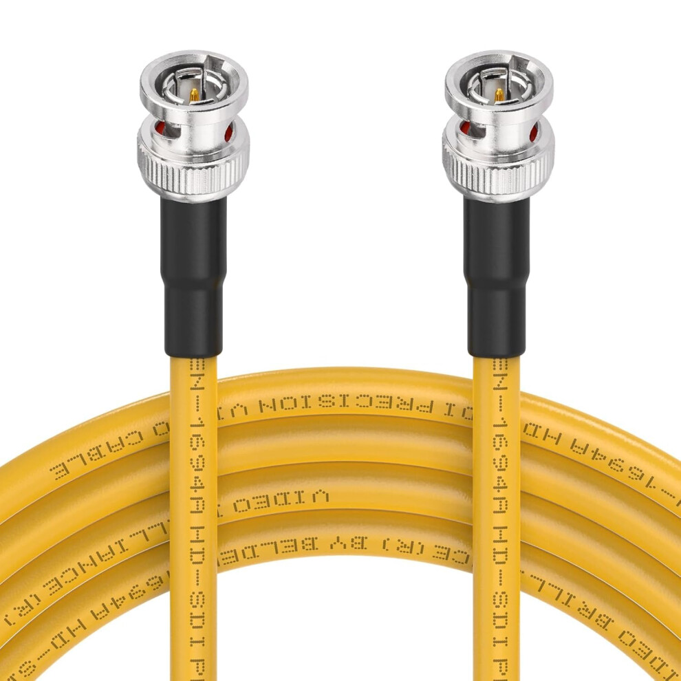 Superbat 3G/6G/12G Sdi Cable 5M Bnc Male To Male Belden 1694A(Yellow) Sdi Video Cable 75Ohm For Hd Camera Cctv Monitor Video Equipment Supports Hd-Sd Yellow 5005318267232