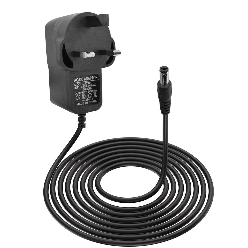 12V 1A Power Supply Charger, Ac Adapter 100-240V To 12V Dc Power Supply Transformer Wall Charger 12W 5.5Mm X 2.1Mm Jack For Cctv Security Camera Adap 5002361744581