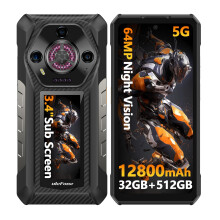 Ulefone Armor 30 Pro 5G Rugged Smartphone, 32GB+512GB, 12800mAh 66W, 6.95" 120Hz, 3.4" Rear Screen, 64MP Night Vision, 118dB Speaker, Infinite Halo,