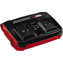 Einhell Twin Battery Charger 3A Power X-Change - Simultaneous Charging Of 2x 18V Batteries - Universally Compatible With All Einhell 18V PXC Lithium-