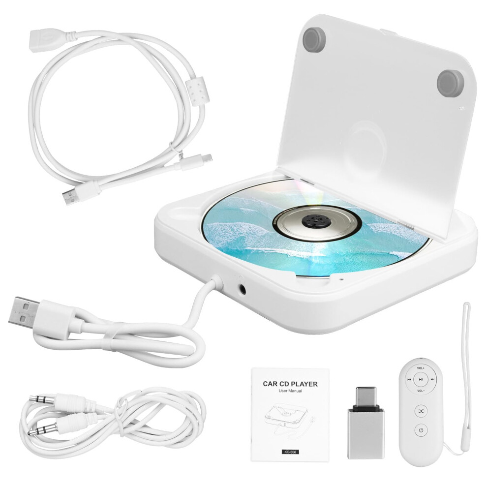 Portable Cd Player For Car, Car Cd Player With Usb/Aux Ports, Plug And Play, Universal For Vehicle/Tv/Laptop/Android 4.4 And Above Navigation, Anti-V 5000895473519