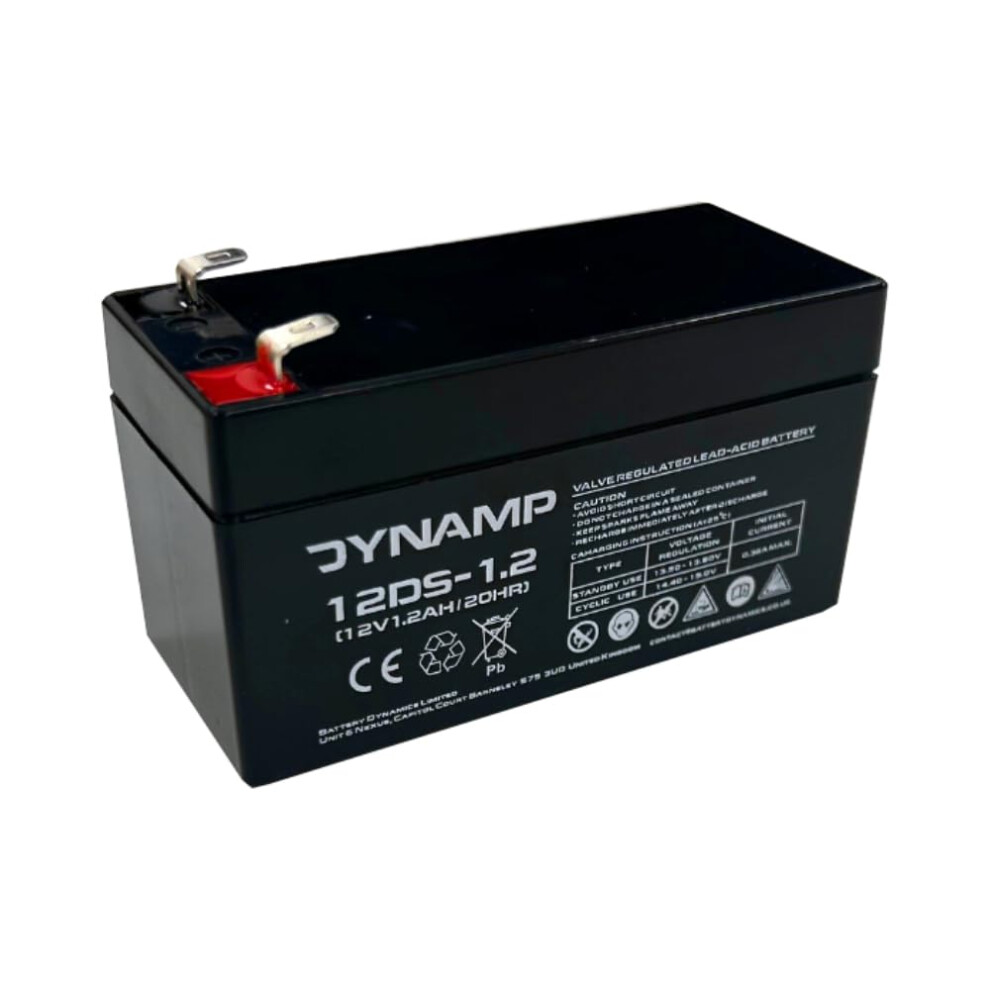 Dynamp 12Ds-1.2 12V 1.2Ah Vrla Agm Rechargeable Battery Â Maintenance Free Sealed Lead Acid For Alarm Systems, Emergency Lighting, Ups, Toys & Secur 5007069368084