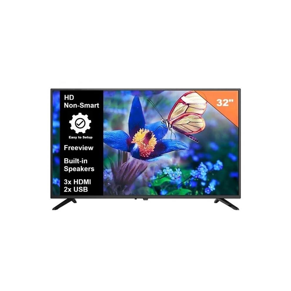 New 32 Inch Hd Tv Built-In Freeview Dvb-T2 Hdmi 5005517103966