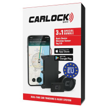 CARLOCK Basic Anti Theft Car Device Security System - Wired Car GPS Tracker, Vibration Sensor, & Car TAG - Car Alarm System - Phone Apps & Instant Al