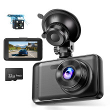 Dash Cam Front and Rear with 32GB SD Card 1080P FHD Dashcam for Car Dual Dashboard Camera with Night Vision,WDR,Loop Recording,G-sensor,Park Mode