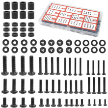 92 Pcs TV Bracket Screws, Universal TV Mounting Screw Kit Fits Most 32-80" TVs, M4 M5 M6 M8 Bolts with Washers & Spacers, VESA Screws for Wall Mount