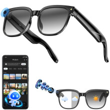 AI Smart Glasses, 8MP Anti Shake AI glasses, 300mAH/BT Call Camera Glasses, Smart Glasse with Video Recording/Music Playback/Audio Recording/Online T