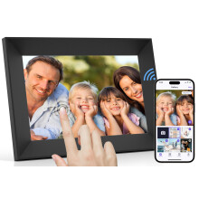 Tibuta 8 Inch WiFi Digital Photo Frame, 16GB Storage Touch Screen Smart Cloud Photo Frame, Easy Setup to Share Photos or Videos via Frameo APP, Auto-