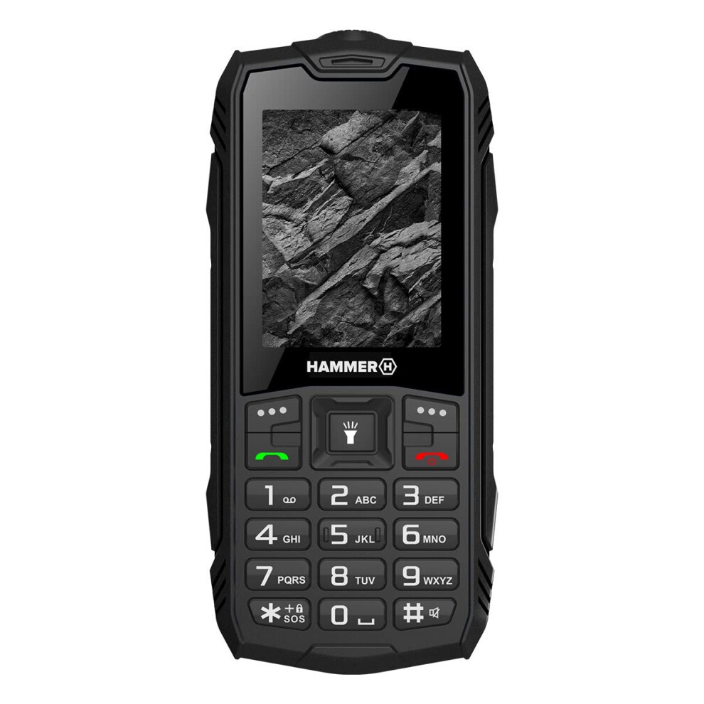 Hammer H Rock Mobile Phone Without Contract, 2.4 Inch Colour Display, Robust, Mega Battery 1800 Mah, (Ip68), Shockproof, Construction Site Buttons, F 5007212322727