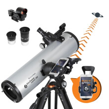 Celestron 22461 StarSense Explore DX 130 Newtonian Reflector Telescope with Smartphone App-enabled Technology, includes Two Eyepieces, Phone Dock and