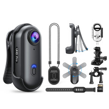 BOBLOV W4 Waterproof Body Cam: 4K 128GB Body Camera Lasts 90 Minutes, Wearable Action Camera for Video Recording, with Waterproof Case, Straps, Compa
