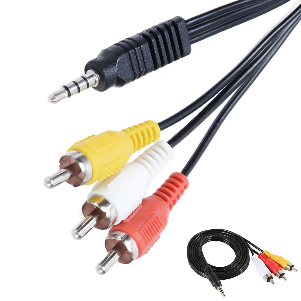 Nogotizam 3.5Mm To Rca Av Cable For Audio And Video Transmission - Plated Connectors For Enhanced Durability And Signal Clarity Gold 5008478555218