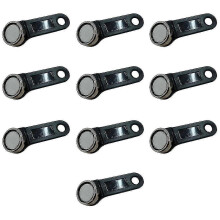 Compact DS1990A-F5 iButton tag for buildings - 10pcs black wall-mounted