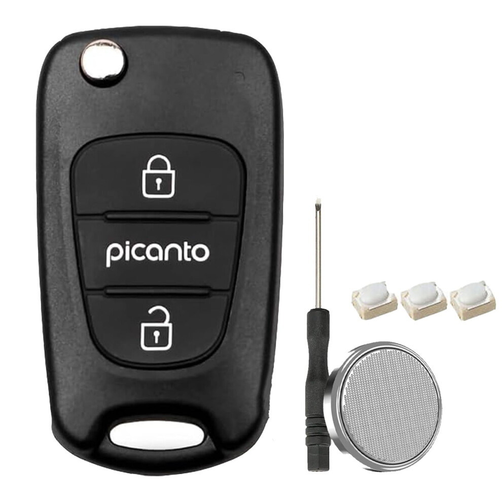 3 Buttons For Kia Picanto Key Fob For Car Key Case Kia Rio With Batterycr2032 For Remote Kia Picanto Key With 3 X Micro Switches 5007686599649
