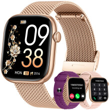Smart Watch Women Fitness Tracker: Lady Smartwatch for iOS Android Phone IP67 Waterproof Blood Oxygen Heart Rate Sleep Monitor Answer Make Call Step