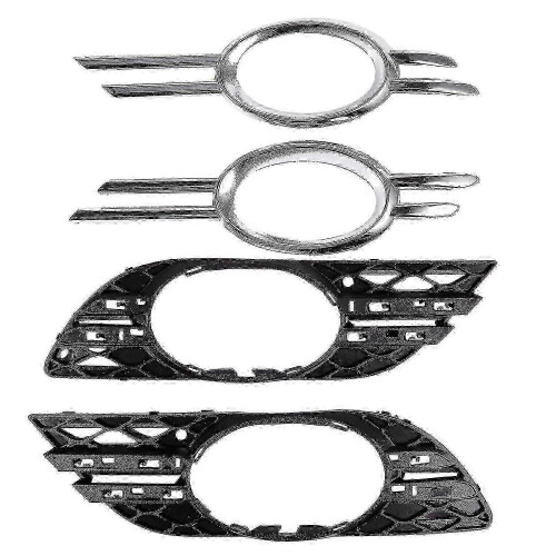 W211 bumperbekleding met chromen mistlampgrille