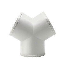 150mm circular ventilation Y splitter for round duct - white PVC