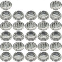 Roestvrijstalen ventilatierooster met een ronde maaswijdte van 35 mm voor keukenmeubelen