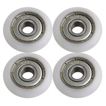 White roller wheel bearing for sliding door pulley 4x set