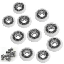 Juego de 8 ruedas de repuesto para puerta de ducha de 19 mm