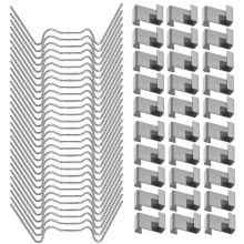 Clips de fixation pour vitres de serre en acier inoxydable - 100 pièces