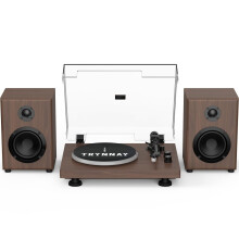 Turntable Record Player with Adjustable Counterweight, Bluetooth In/Out, 33/45 RPM, Plays 7/10/12 Inch Vinyl Records – High-Fidelity Sound for Vinyl