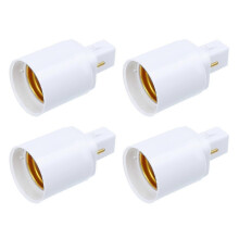 Adaptador de portalámparas de G24d a E27 - Juego profesional de 4 piezas