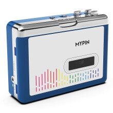 MYPIN Cassette Player, Portable Bluetooth Cassette Player, Tape Player Output to Headphone/Speaker,Walkman 2 AA Battery or USB Power Supply, 3.5mm He